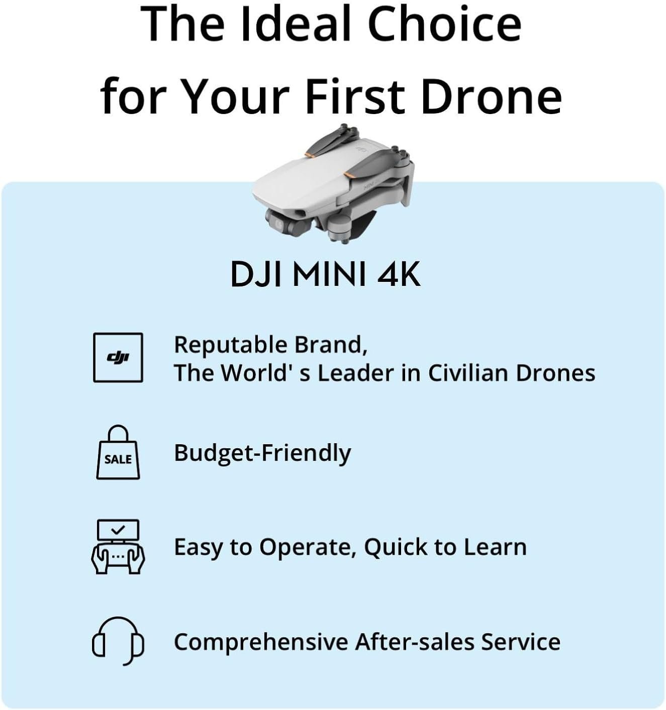 DJI Mini 4K Camera Drone Combo, Drone with 4K UHD Camera for Adults, Under 249 g, 3-Axis Gimbal Stabilization, 10km Video Transmission, Auto Return, 2 Batteries for 62-Min Max Flight Time, QuickShots Mini 4K Camera Drone Combo (62-min) - Image 5