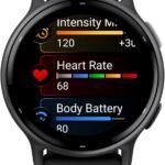 Garmin Vívoactive 5, Health and Fitness GPS Smartwatch, AMOLED Display, Up to 11 Days of Battery, Slate Aluminum Bezel with Black Case and Silicone Band