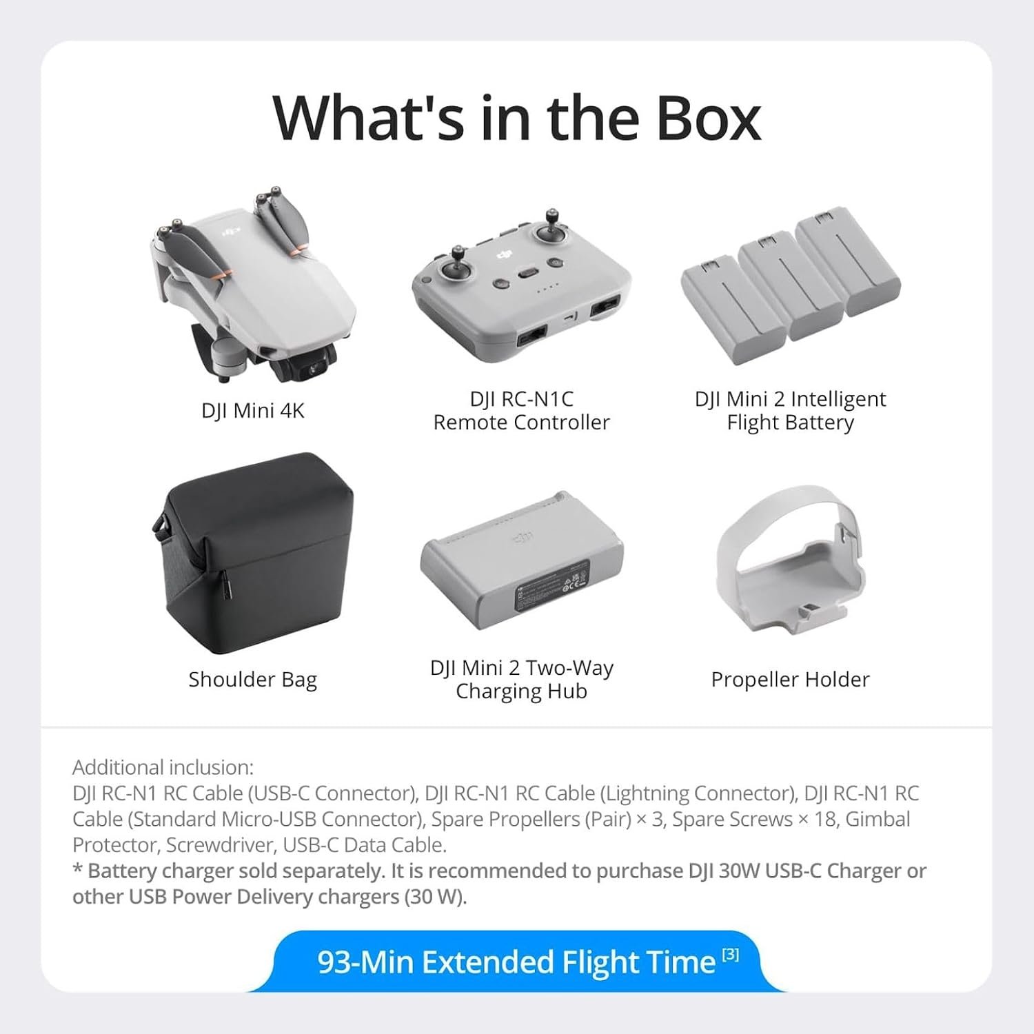 DJI Mini 4K Fly More Combo, Drone with 4K UHD Camera for Adults, Under 249 g, 3-Axis Gimbal Stabilization, 10km Video Transmission, Auto Return, 3 Batteries for 93-Min Max Flight Time, QuickShots Mini 4K Fly More Combo (93-min) - Image 6