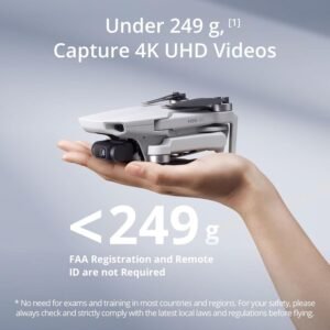 DJI Mini 4K Fly More Combo, Drone with 4K UHD Camera for Adults, Under 249 g, 3-Axis Gimbal Stabilization, 10km Video Transmission, Auto Return, 3 Batteries for 93-Min Max Flight Time, QuickShots Mini 4K Fly More Combo (93-min)