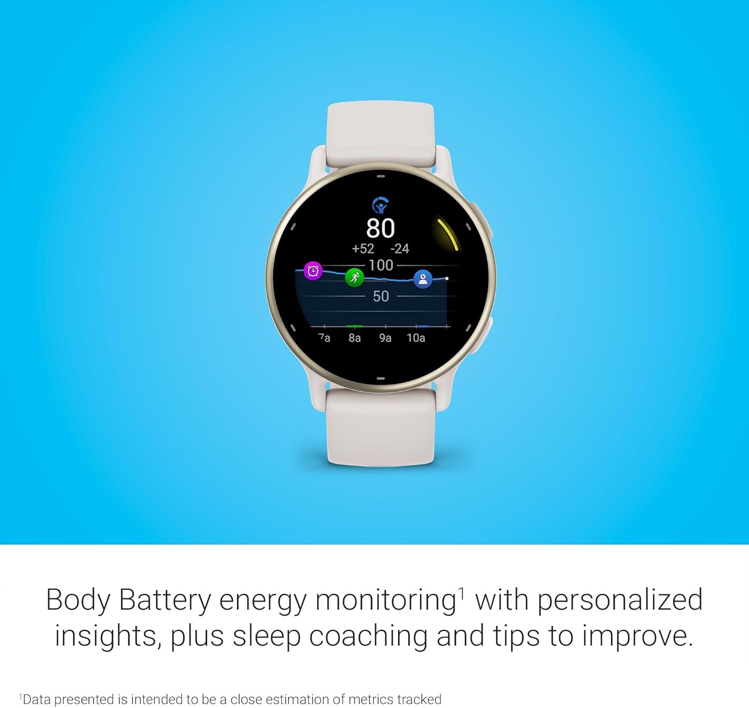 Garmin vívoactive 5, Health and Fitness GPS Smartwatch, AMOLED Display, Up to 11 Days of Battery, Ivory - Image 3