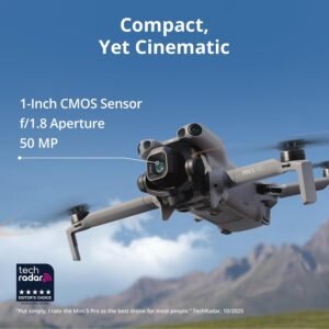 DJI Mini 5 Pro Fly More Combo with DJI RC 2, Drone with Camera, 1-Inch CMOS, 4K Drone for Beginners with Omnidirectional Obstacle Sensing, ActiveTrack 360°, 225° Gimbal Rotation, 3 Batteries DJI Mini 5 Pro Fly More Combo (DJI RC 2)
