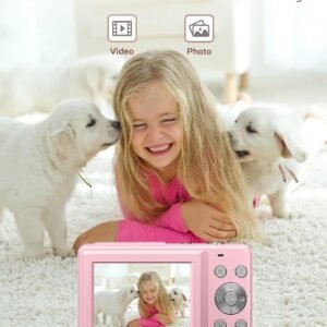 Digital Camera, FHD 1080P Digital Point and Shoot Camera with 16X Zoom Anti Shake, 32GB Card, Compact Small Camera for Boys Girls Kids